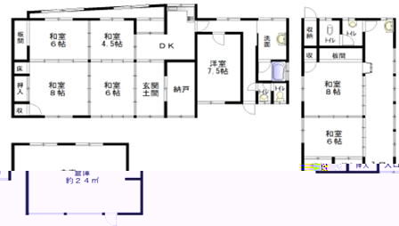 高取町清水谷中古一戸建て物件の図面