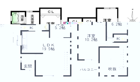 天理市合場町一戸建て物件の図面