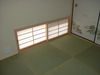 奈良県注文建築住宅和室灯り採り窓施工例 奈良県注文建築住宅和室灯り採り窓施工例